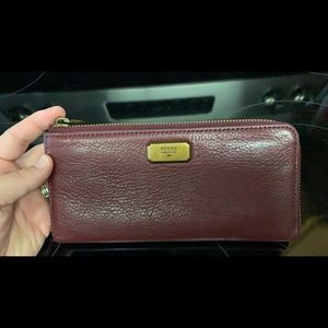 Women’s Fossil wallet, hand wallet, leather
